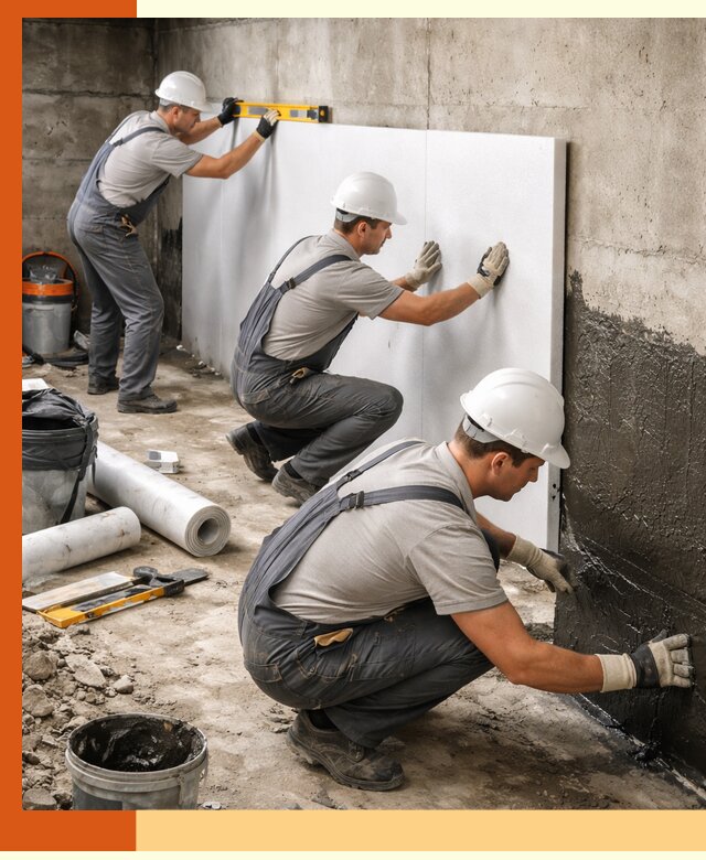 Утепление фундамента изнутри профессионально в Кисловодске