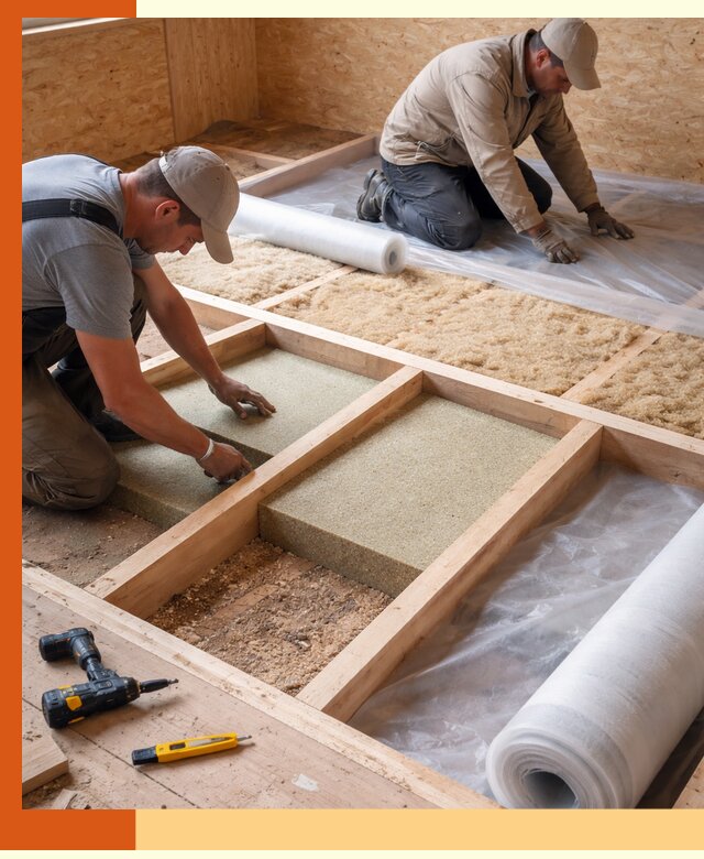 Профессиональное утепление деревянного пола в Кисловодске