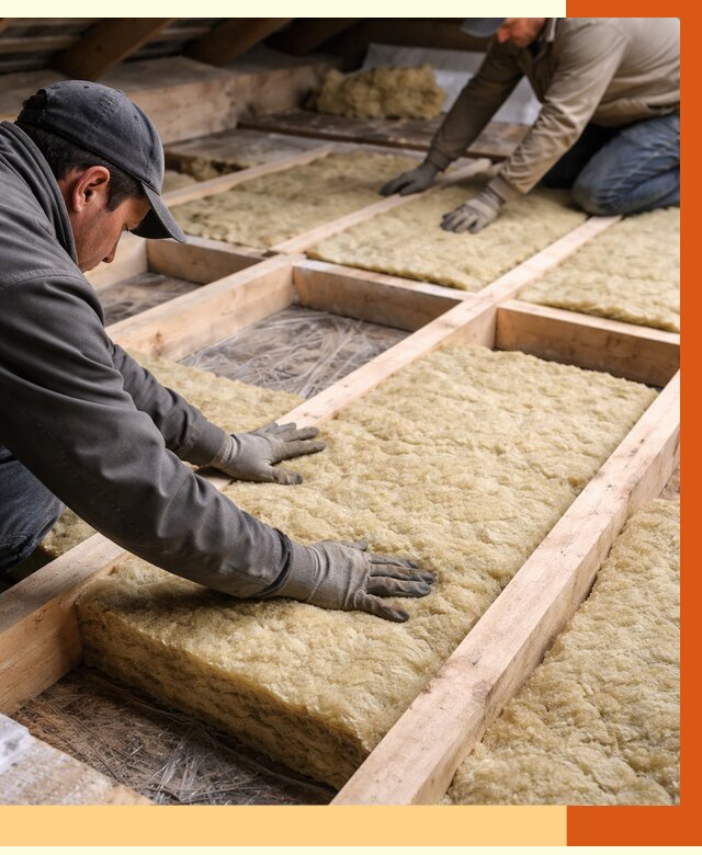 Утепление чердака минватой в Кисловодске от 3743 руб/м2 под ключ | ТепломастерКсл