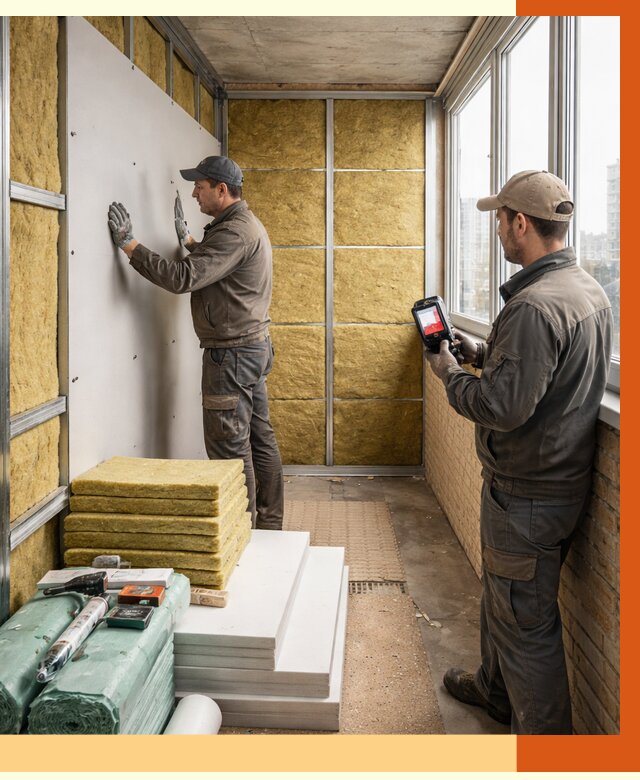 Утепление балкона в Кисловодске от 4812 руб. под ключ | ТепломастерКсл