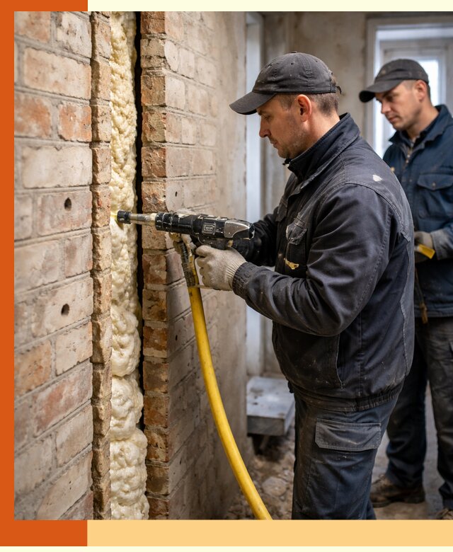 Межстеновое утепление пенополиуретаном в Кисловодске