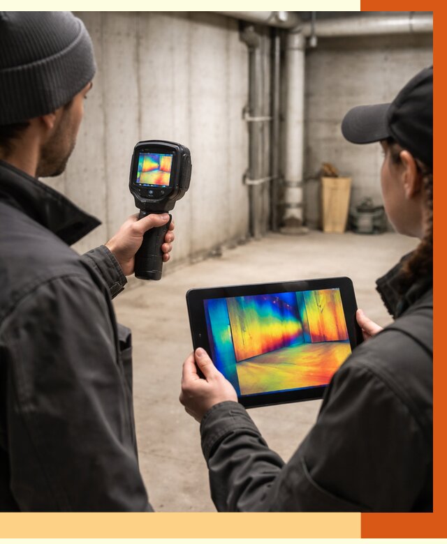 Тепловизионное обследование подвала в Кисловодске от 4812 руб. — проверка гидроизоляции | ТепломастерКсл